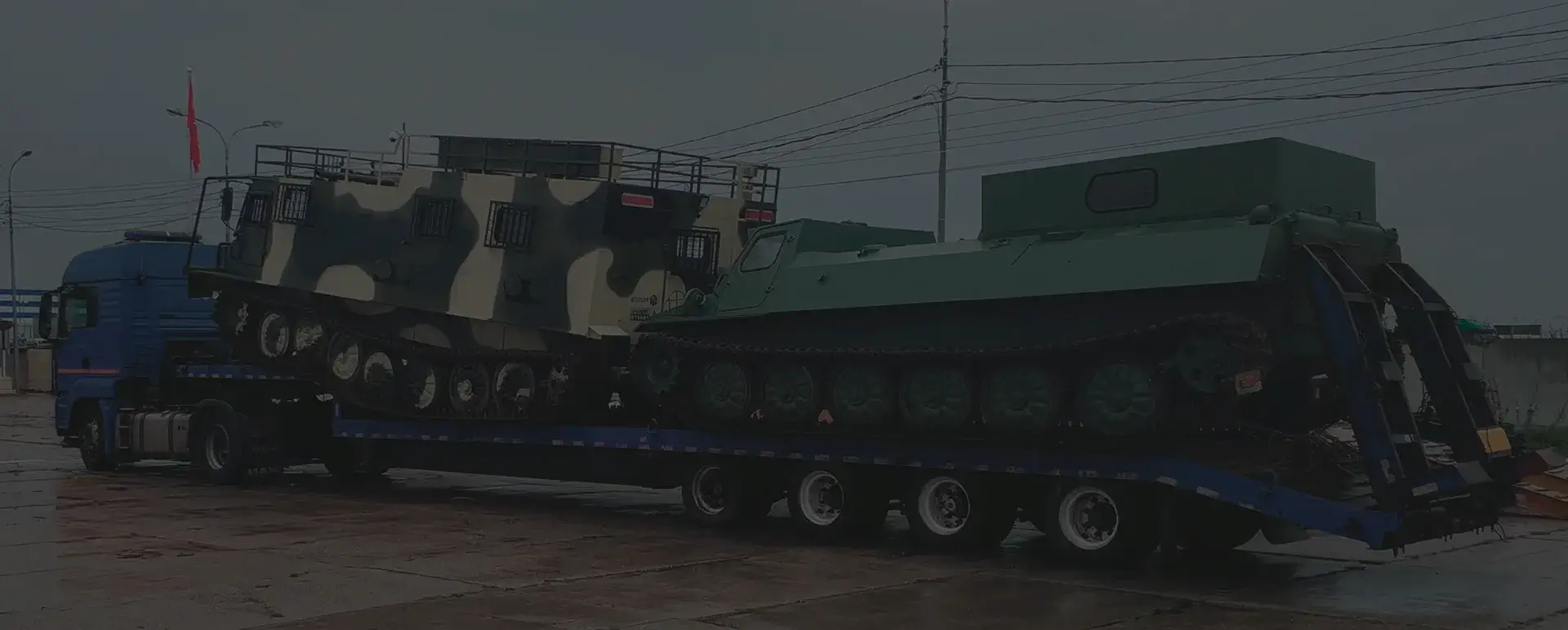 Транспортировка танков и ракет в станице Бриньковская (Южный округ - Краснодарский край) с соблюдением секретности.